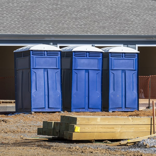 how often are the porta potties cleaned and serviced during a rental period in Bertrand